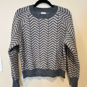 Gray Chevron Sweater- Size M